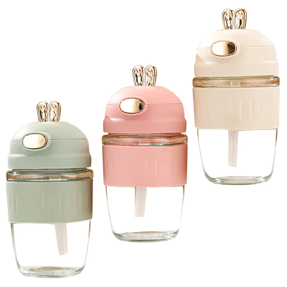 

3Pcs Water Bottle Straw Lid Cute Cartoon Heat Insulated Portable Large Capacity for Travel Outdoor Lovely Reusable