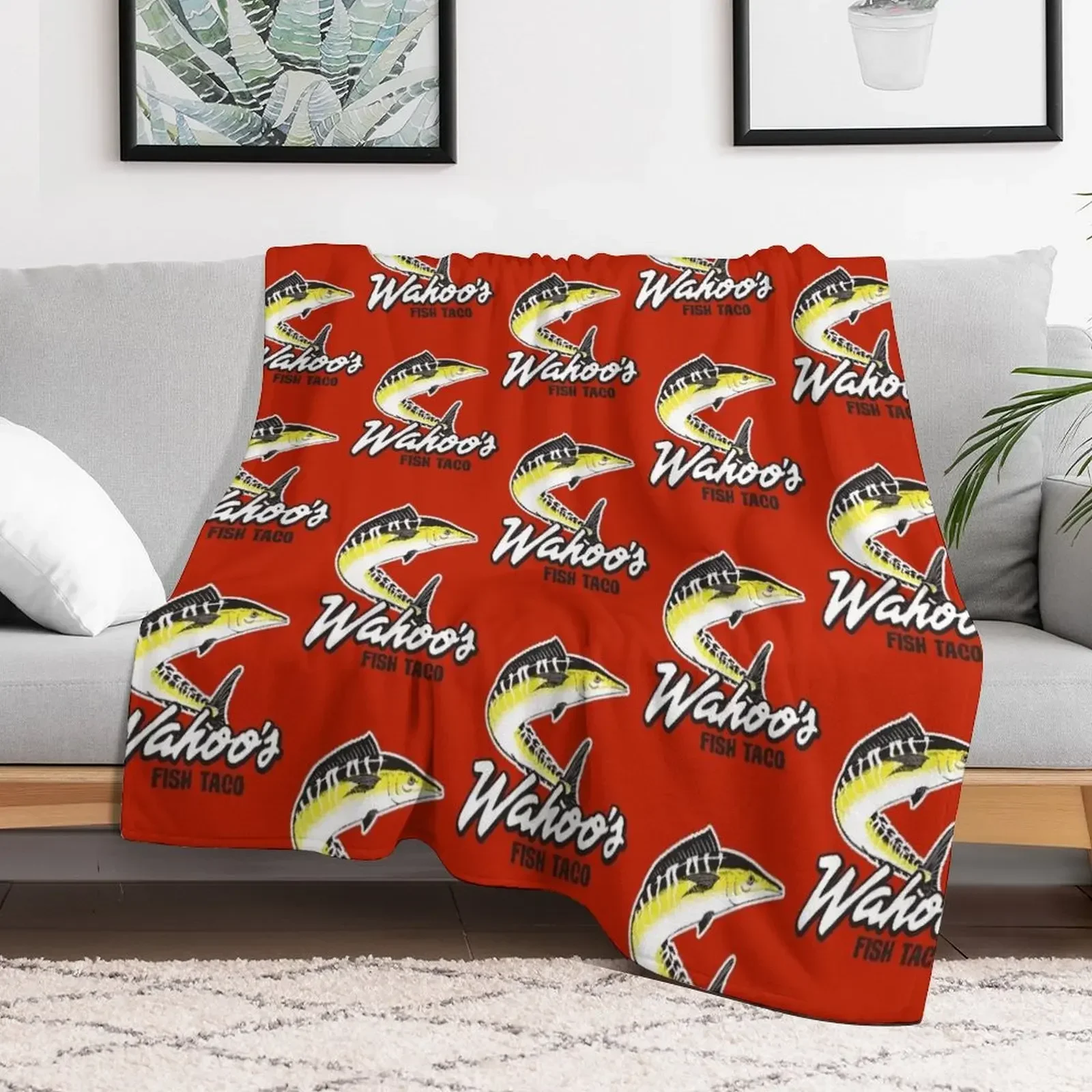 Wahoo's Fish Taco Resto Throw Blanket Summer Beddings Multi-Purpose Blankets