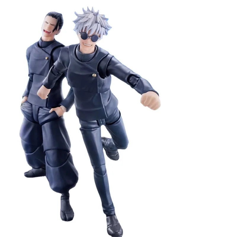 Bandai Original SHF Jujutsu Kaisen Satoru Gojo Geto Suguru College Uniform Anime Action Figures Toys for Boys Girls Kids Gift