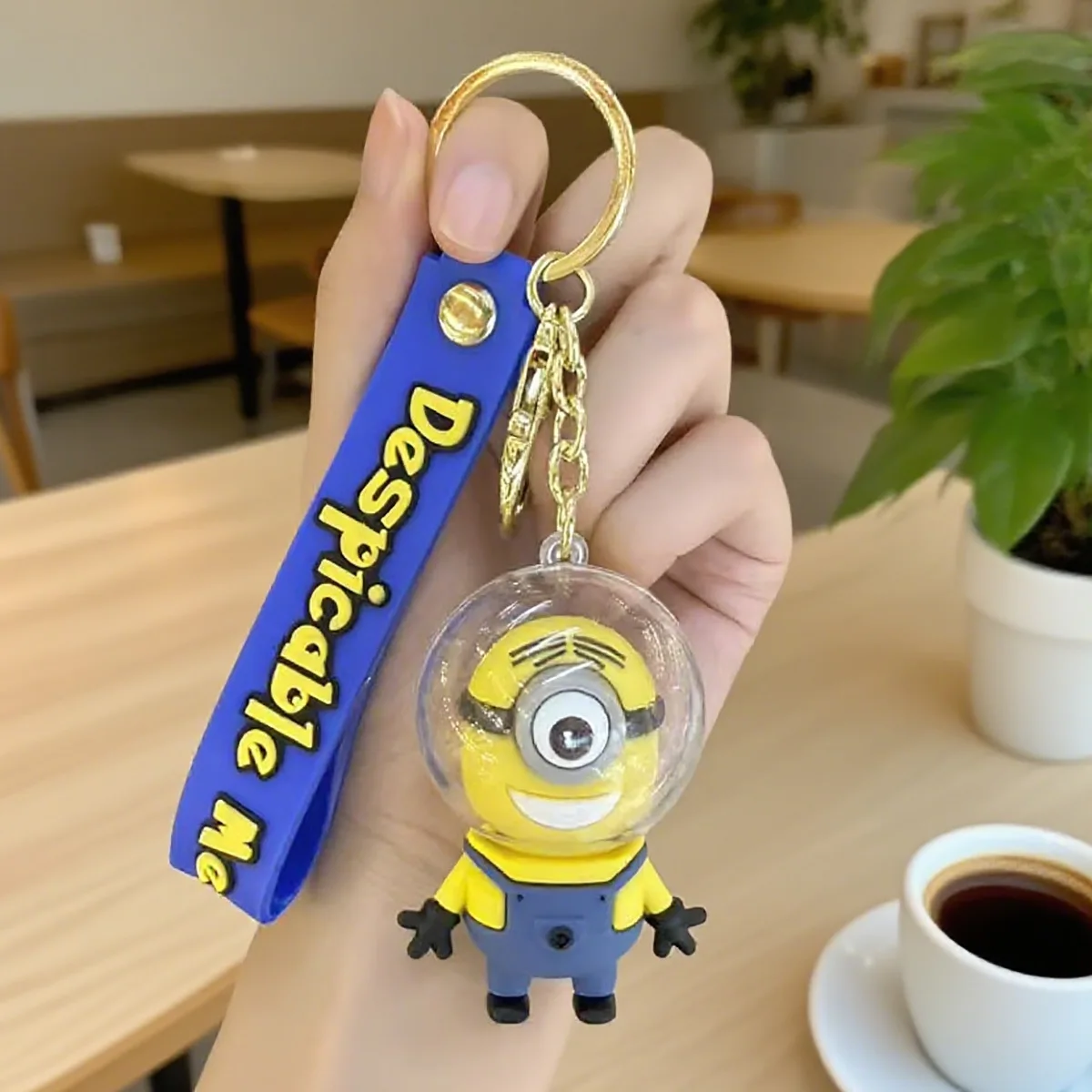 1-3PSC الكرتون الفضاء التوابع المفاتيح أنيمي البضائع سيليكون تمثال رائعتين قلادة زوجين حقيبة يد هدية