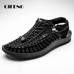 Summer Men Fashion Casual Sandals Black Outside Slippers Outdoor Beach Shoes Male Foam Flat Sandals Size 12 13 14 Trendy Clogs