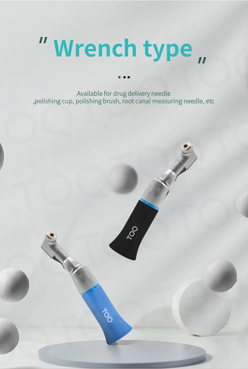 TOQ 3Pcs/Set Dental External Low Speed Handpiece Kit 2/4Holes Pneumatic Air Turbine Motor 6 Optional Colors Autoclavable Tool