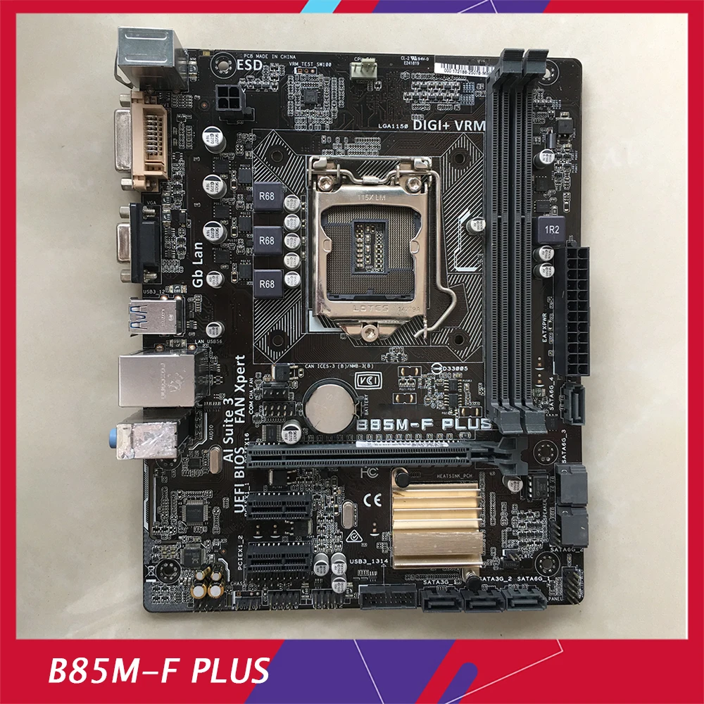 

Для настольной материнской платы ASUS B85M-F PLUS DDR3 LGA1150 B85, твердотельная материнская плата, идеальный тест, хорошее качество