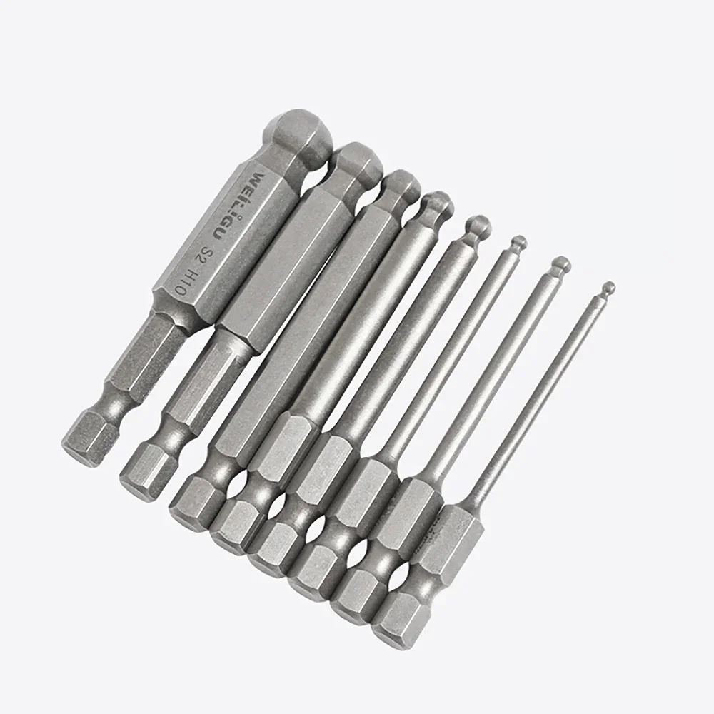 Kép 5: Rontás Lázadás Csikáras bits H2 - h10 Delejes Hatoldalú golyós Dústermék S2 Acél 100/150/200mm Hossz 1/4