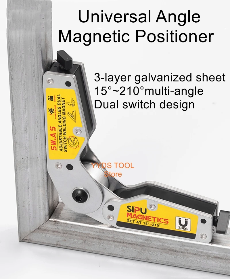 Magnetic welding fixed auxiliary tools 90 degrees right angle welding god beveled angle multi-angle switch positioner