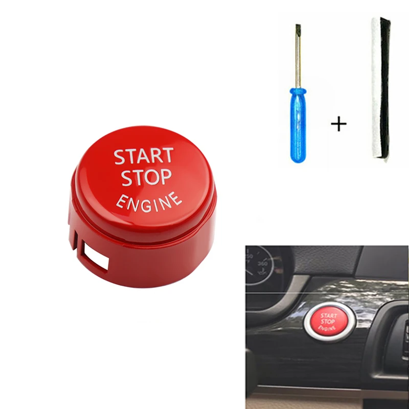 Engine Start Stop Switch Cover for for BMW 5 6 7 Series F01 F02 F10 F11 F12 2009-2013 Without Off Button Replace Cap