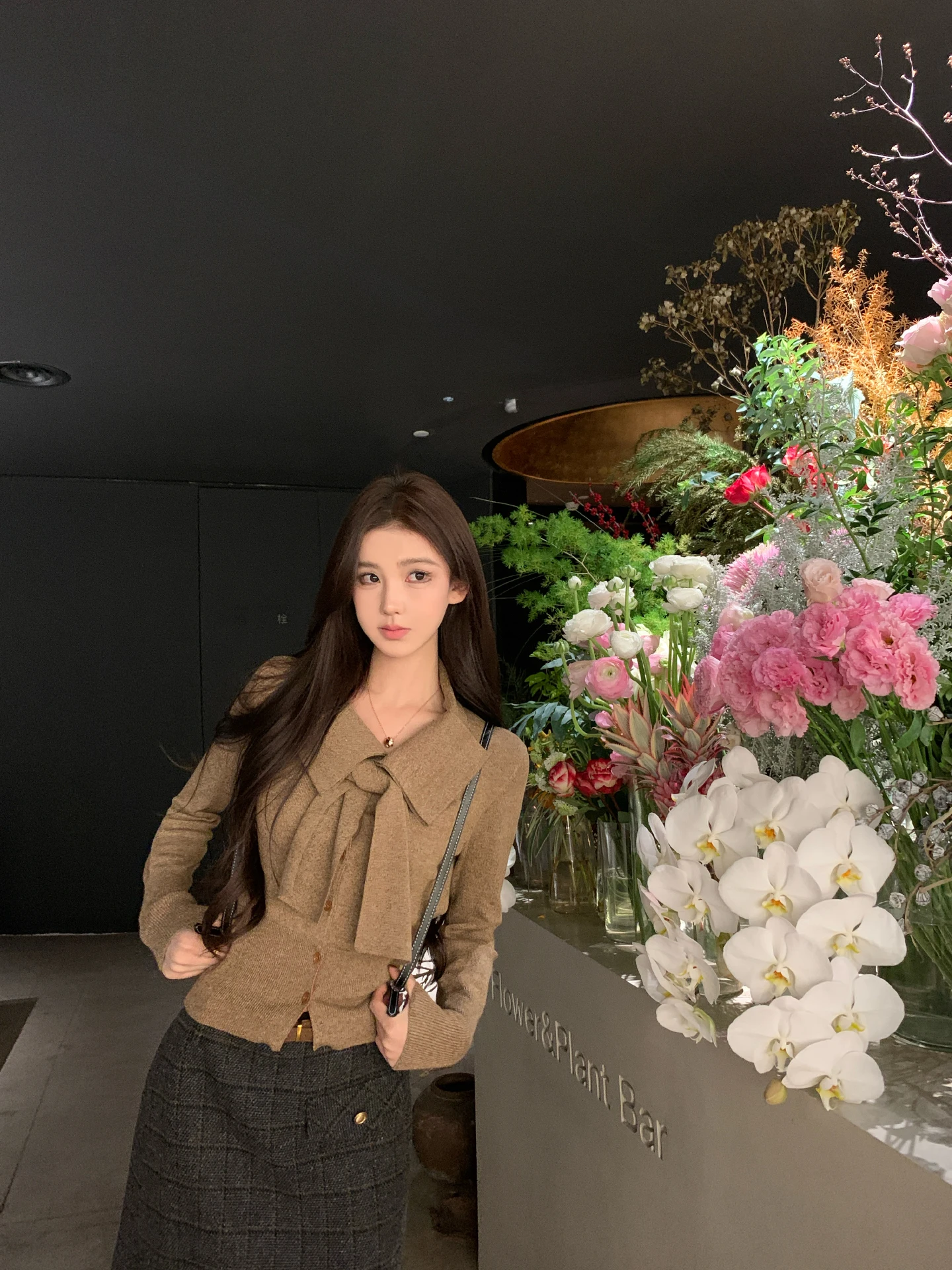 

OKMAOP Vintage a Long Sve Knitted Sweater Women's Open Cardigan Spring Slimming Belted Sli Commute Sle