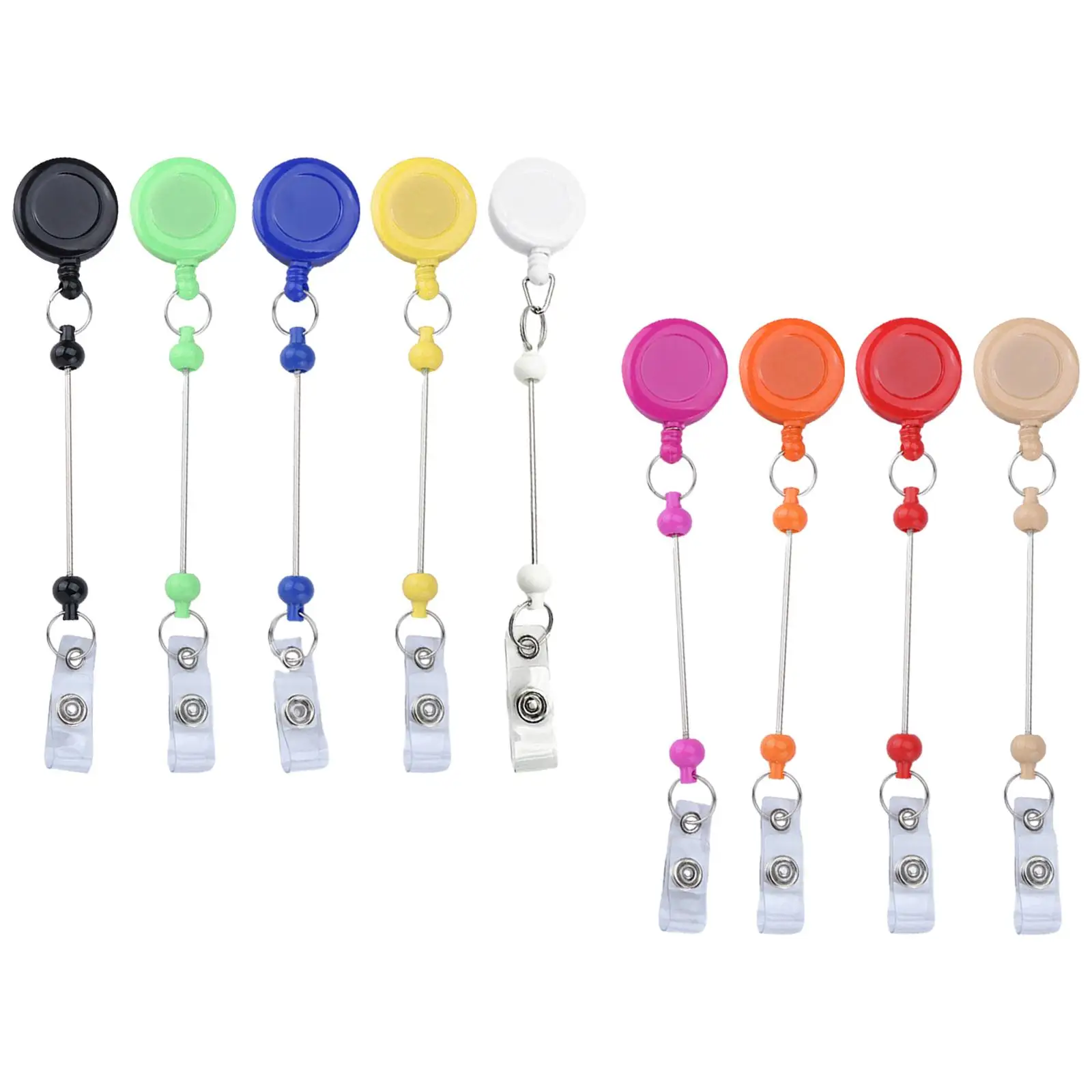 9 Pieces Retractable Badge Holders Nurses Week Gifts ID Name Holders for Doctors Women Men Nurses Office Workers Factory Workers