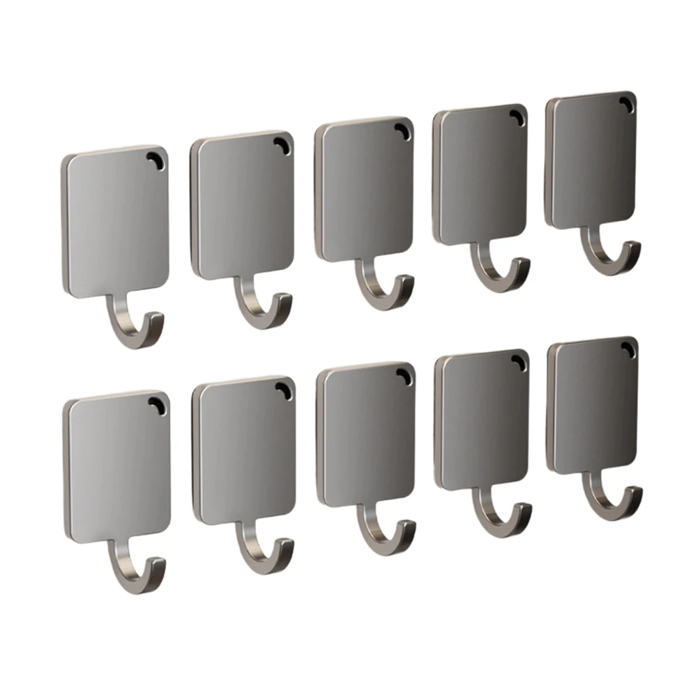 For Refrigerator Side Magnetic Hooks Compact Steel Design High Strength Magnet 2pcs 10pcs Grey No Drilling Required
