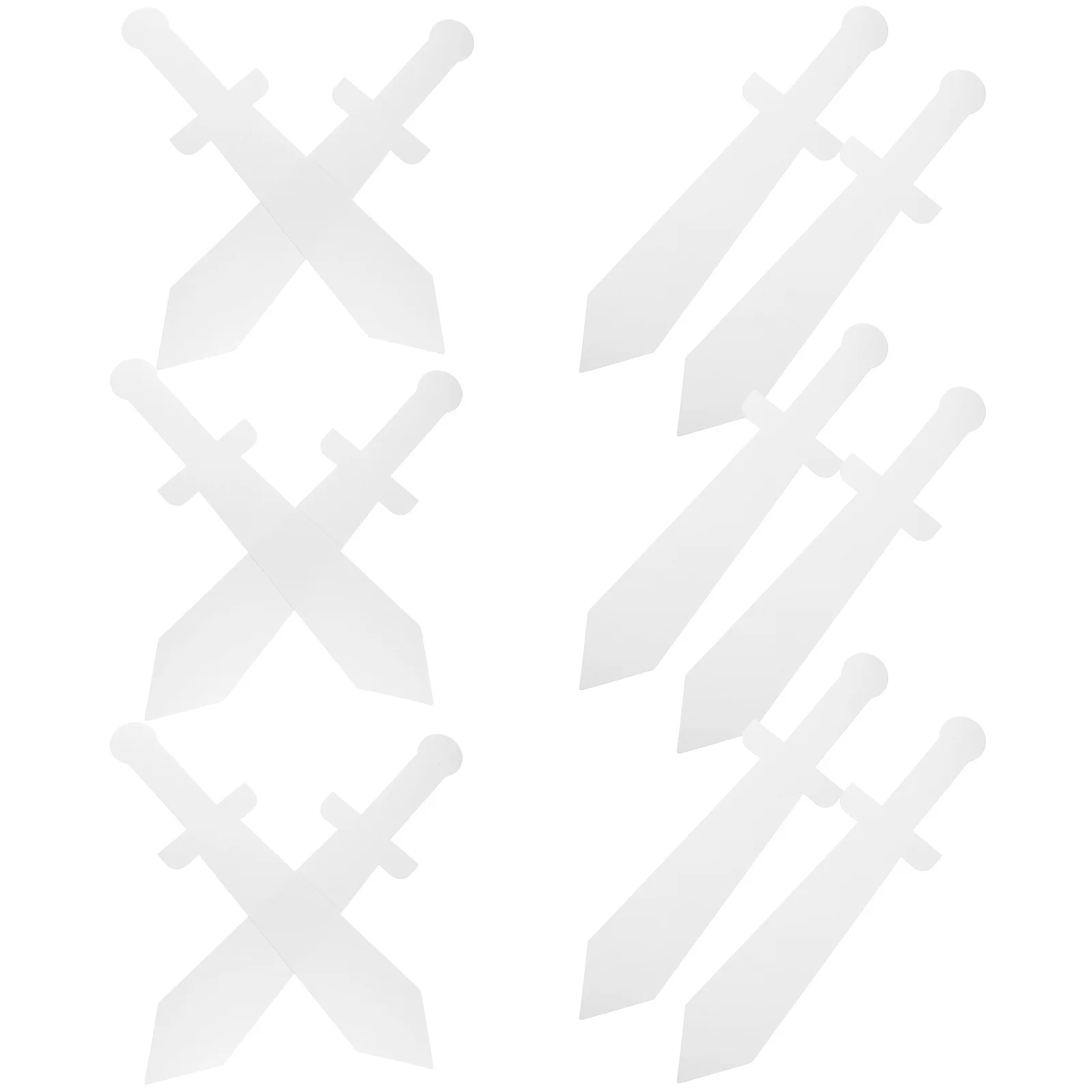 12Pcs Kids DIY Knight Costume Accessory Pretend Play Sparring Sword for Halloween Party Role Play Medieval Theme