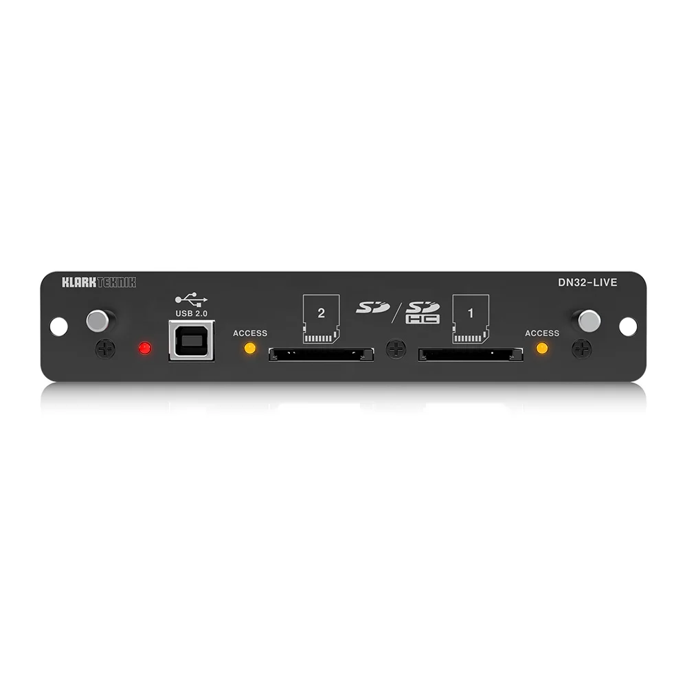 Klark Teknik DN32-Live Expansion Card 32-Channel Live Recording & Playback on Two Sd/Sdhc Memory Cards for Midas Digital Mixer