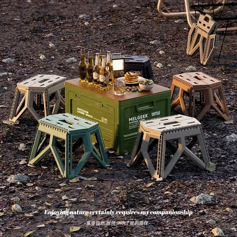Camping storage box, trunk organizer, camping picnic camping box, car folding outdoor bench and chopping board image 5