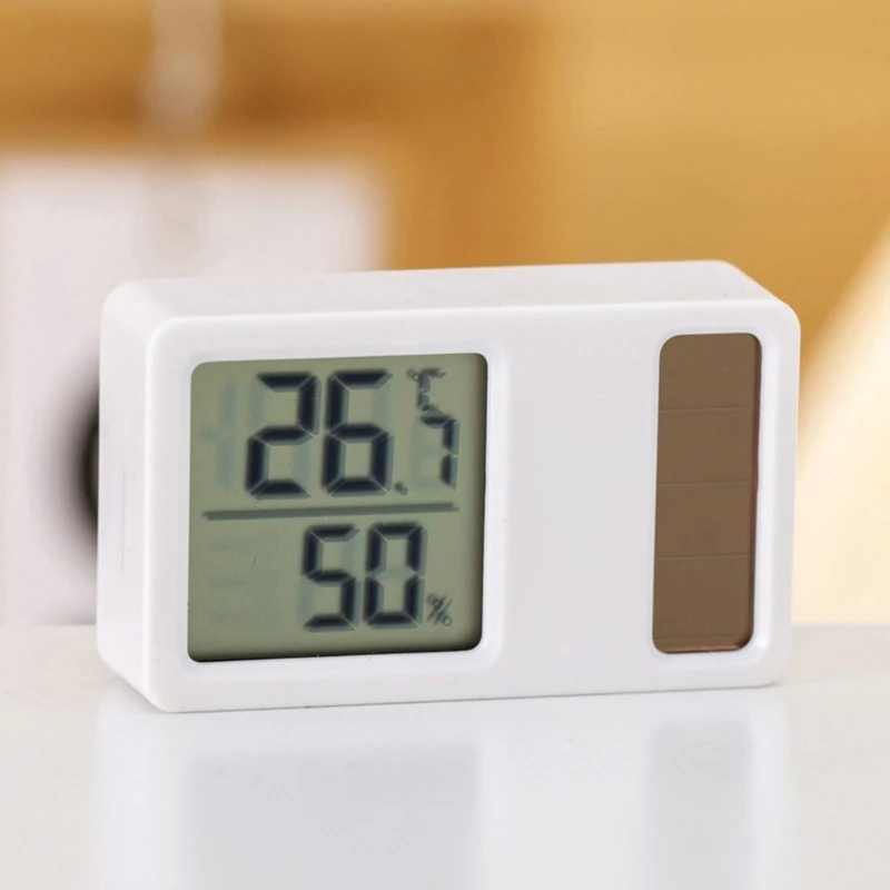 Thermometers op zonne-energie Hygrometer Digitale temperatuur-vochtigheidsmeter met LCD-display voor thuisbaby Dropship