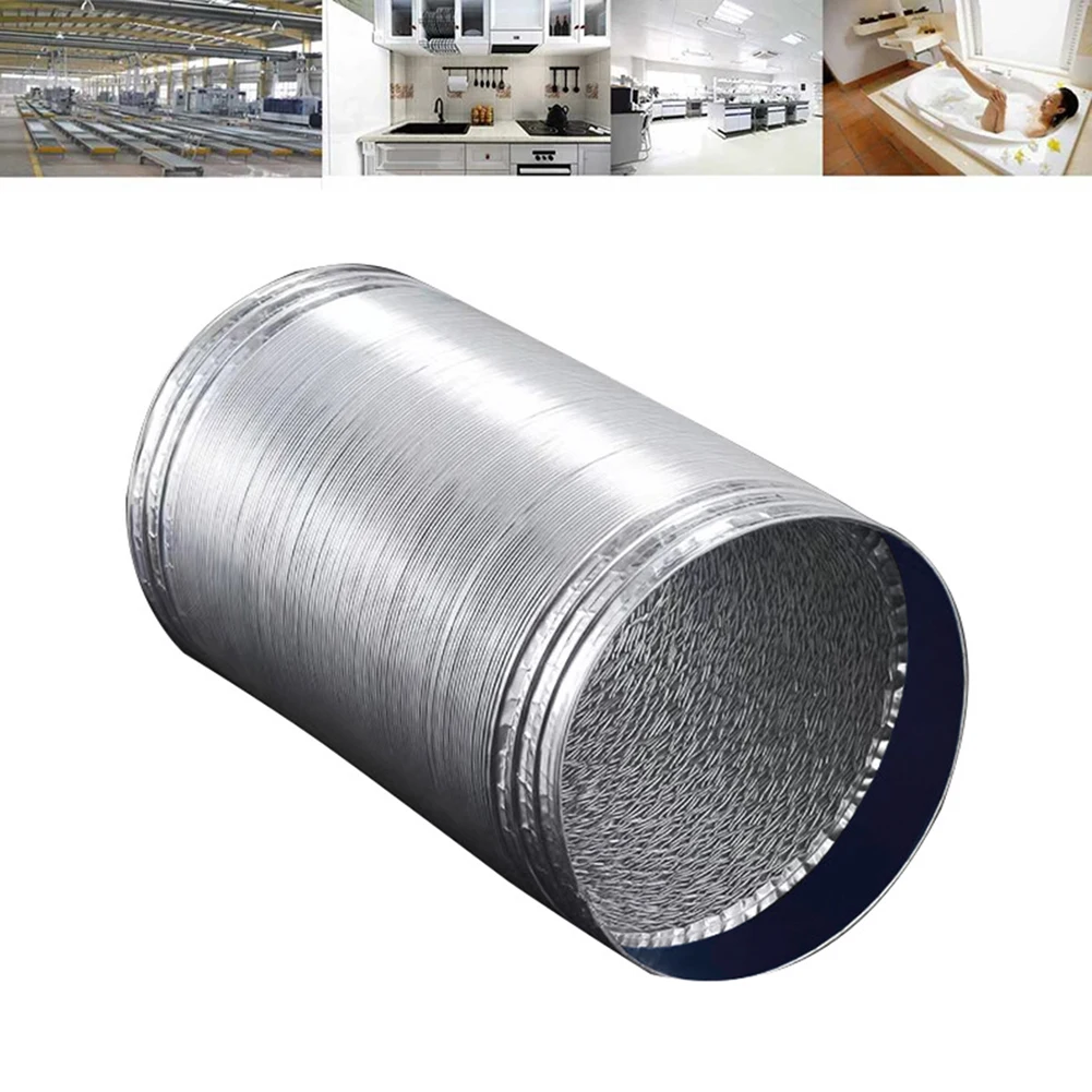 80 มม.อลูมิเนียมฟอยล์ Air Duct เครื่องทําน้ําอุ่น Flue ท่อไอเสียสําหรับห้องครัว Range Hood Range Hood ท่อไอเสียแก๊สเครื่องทําน้ําอุ่นท่อ