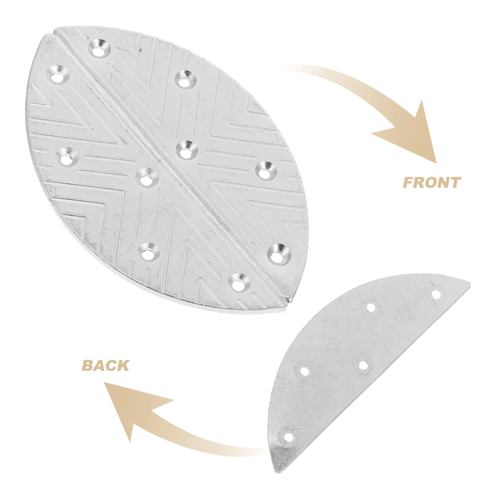 Piastre di riparazione per tallone in metallo per scarpe da uomo Cuscinetti per tallone per stivali Dischi resistenti all'usura Rubinetti antiscivolo a forma d'argento