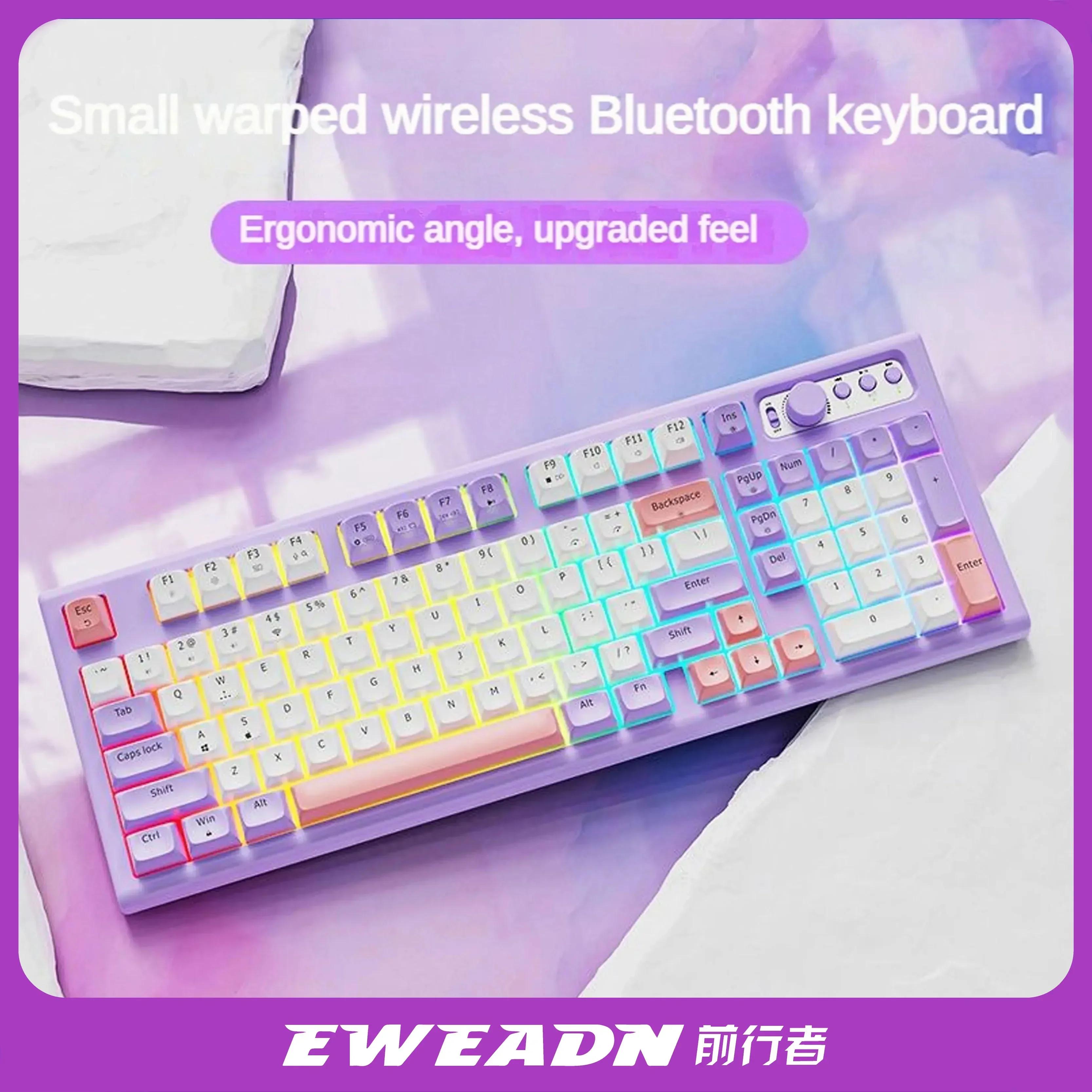 

Eweadn V97 Wireless Keyboard Mouse Set Dual Mode Bluetooth Mechanical Feel Mute RGB Gaming Keyboard PC Laptop Accessories Gift