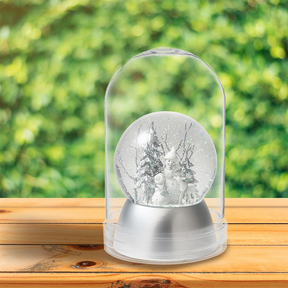 

6pcs Plastic Water Ball Accessories Clear Dome Snow Globe Kit Fillable Ornaments DIY Crafts Christmas Party Gifts Graduation