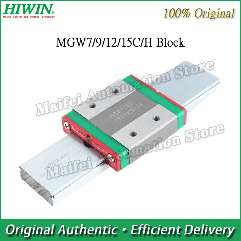 Original Taiwan HIWIN Block Carriage MGW7C MGW9C MGW12C MGW15C MGW7H MGW9H MGW12H MGW15H Linear Guideway Rail Slider