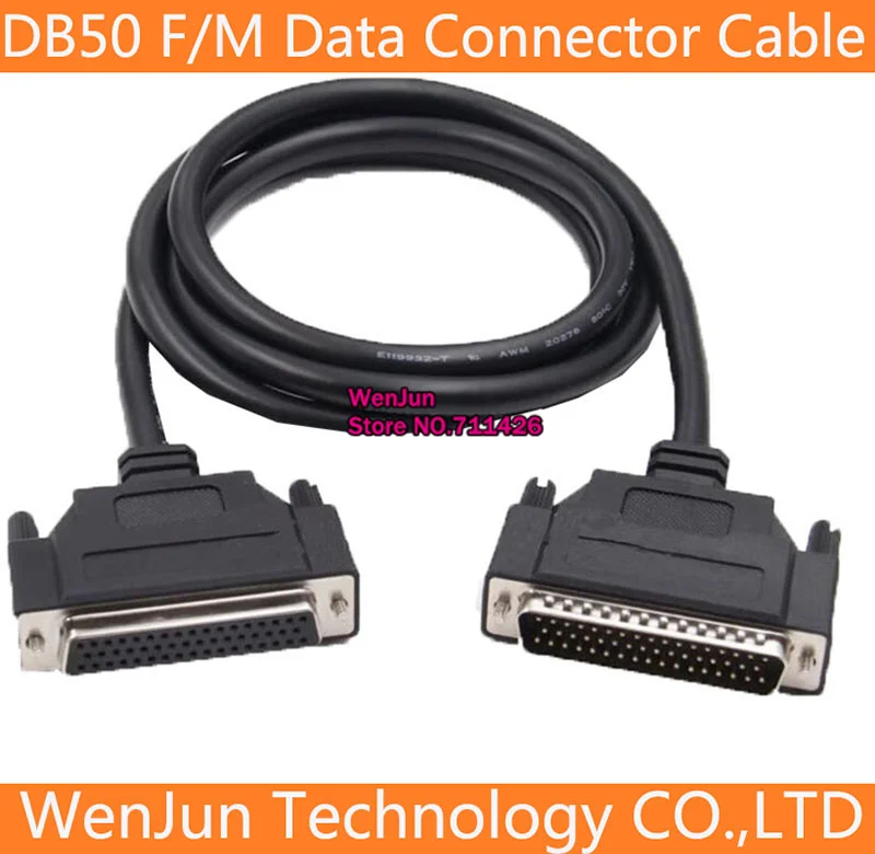 

High Quality HDB50 Connector Cable DB 50 Pin Male To Female M/F Data Transfer Cable Three Rows 50P Professional Customize