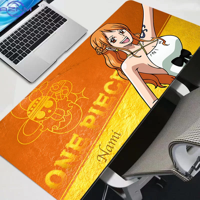 Mouse Pad One Piece Nami Durable Anime Carpe Large PC Gamer Computer Mausepad Varmilo Keyboard Gaming Accessories Desk Mat