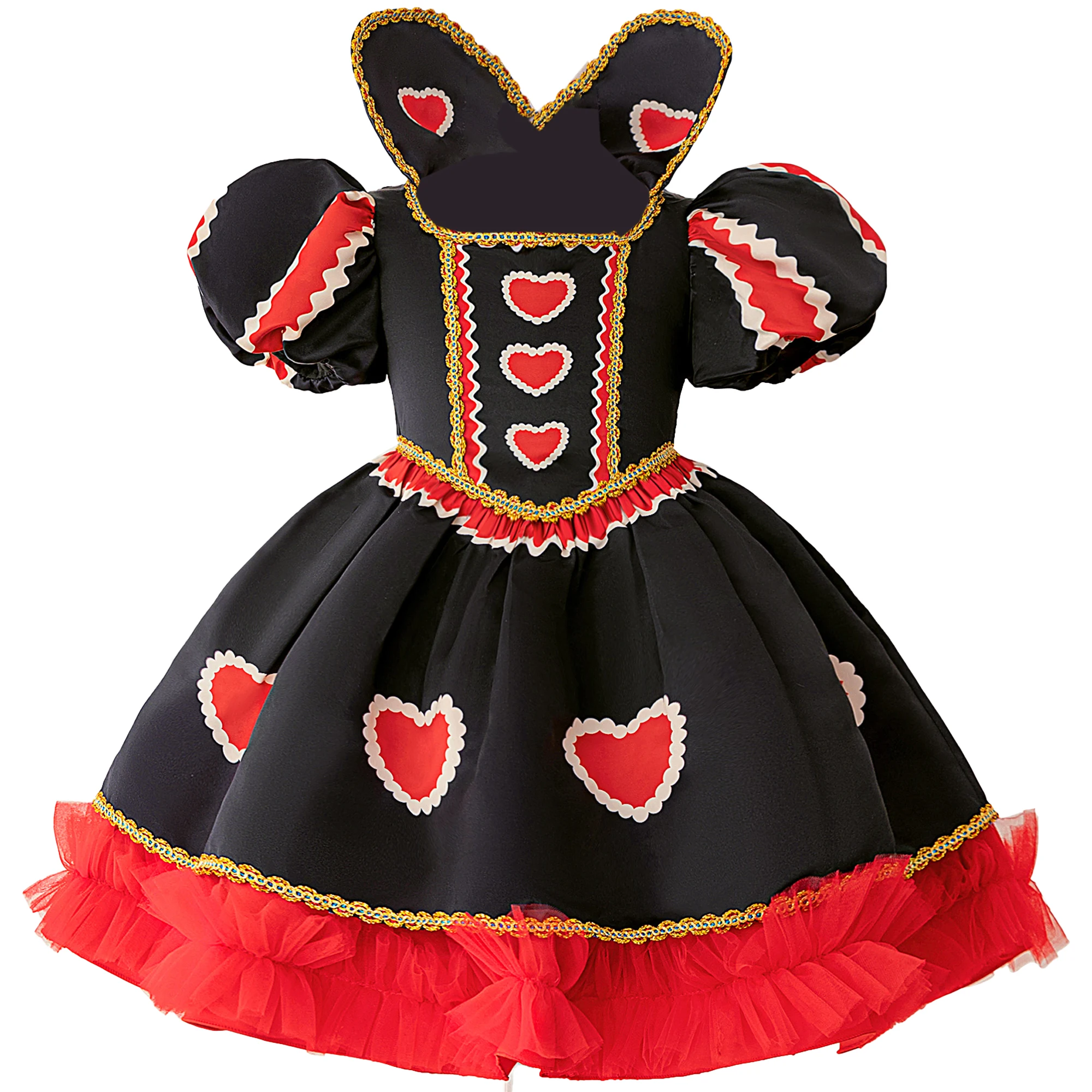 

Red Queen Adventures Wonderland Halloween Girls Dress Carnival Cosplay Christmas Costume Birthday Party Prom Dresses Girl Clothe