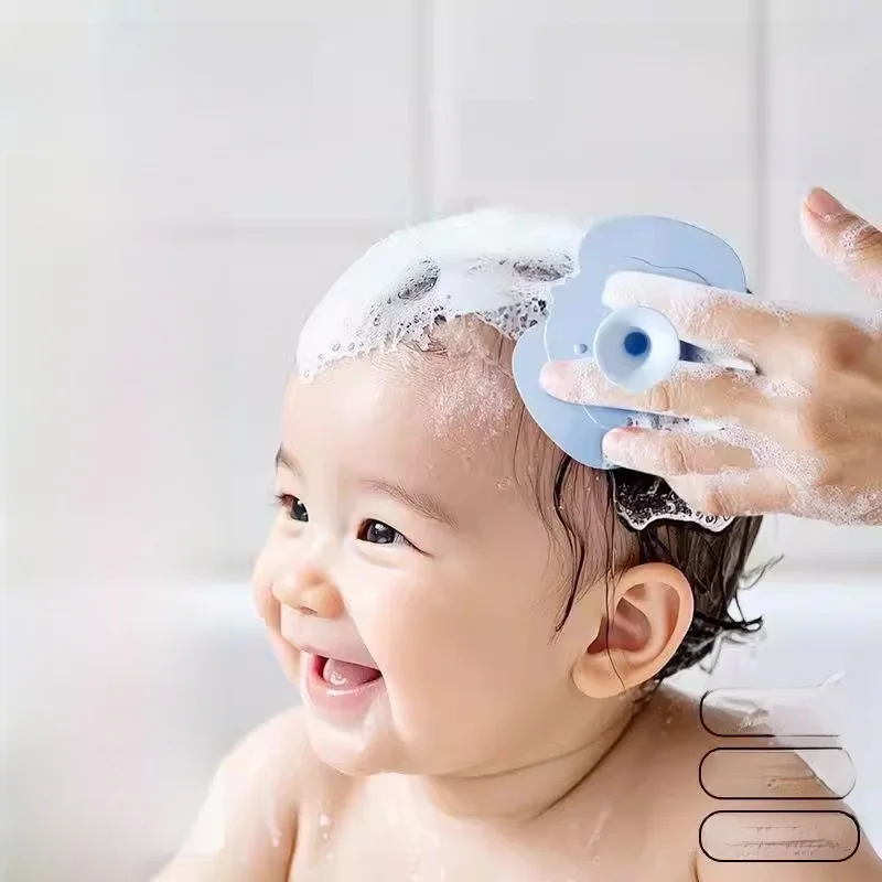 

Silicone Baby Hair Washing Brush Bath Massage Comb Newborn Special Tool for Removing Cradle Scrapes Head Massage Bath Time