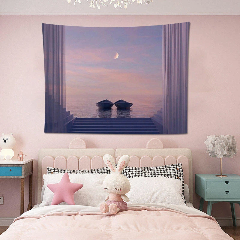 VIKAMA Dreamy Cloud & Swan Tapestry Wall Hanging, 6 Assorted Designs, Wall Art Decor for Bedroom Living Room