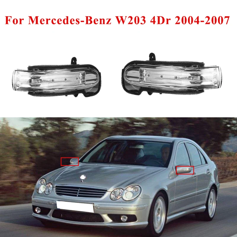 Auto Side Rearview Mirror Turn Signal Indicator Lamp Door Wing Marker Light For Mercedes-Benz W203 4Dr 2004-2007 A2038201621