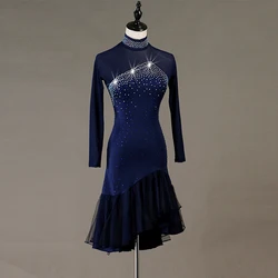 Vestido de baile latino para mujer, vestidos de competición de baile latino, vestido con flecos, disfraces de Salsa, salón de baile, Tango, 3 opciones