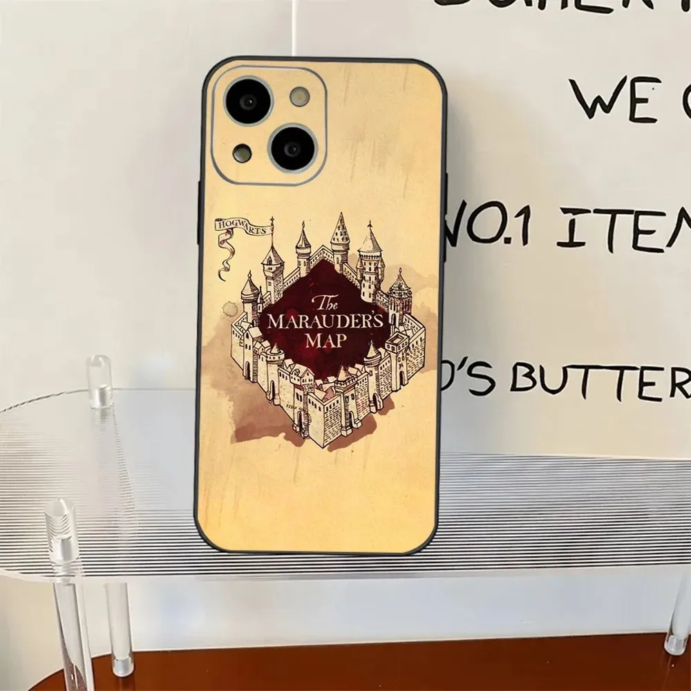 Map Marauder Map Train Ticket Art  Phone Case For iPhone 11,12,13,14,15,XS,XR,X,Mini,Pro,Max,Plus Shell image 6