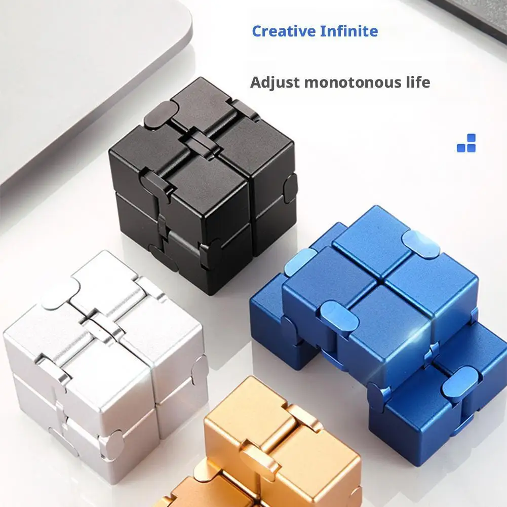 マジックキューブストレスリリーフおもちゃインフィニティキューブポータブル知育玩具解凍リラックスおもちゃ子供大人リラックス通気おもちゃ
