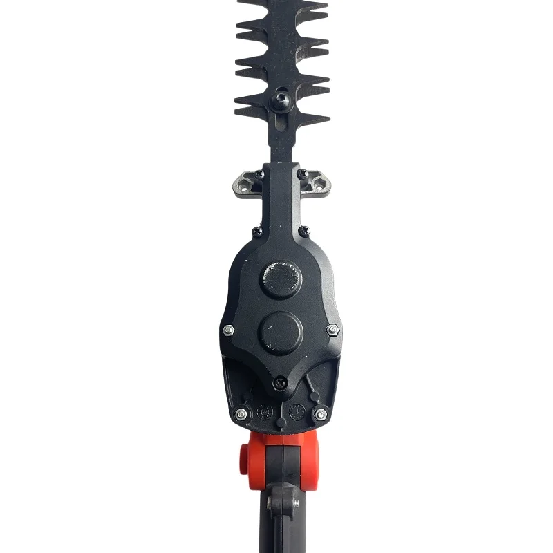 Hedge trimmer with 2-3m long telescopic rod chain saw type