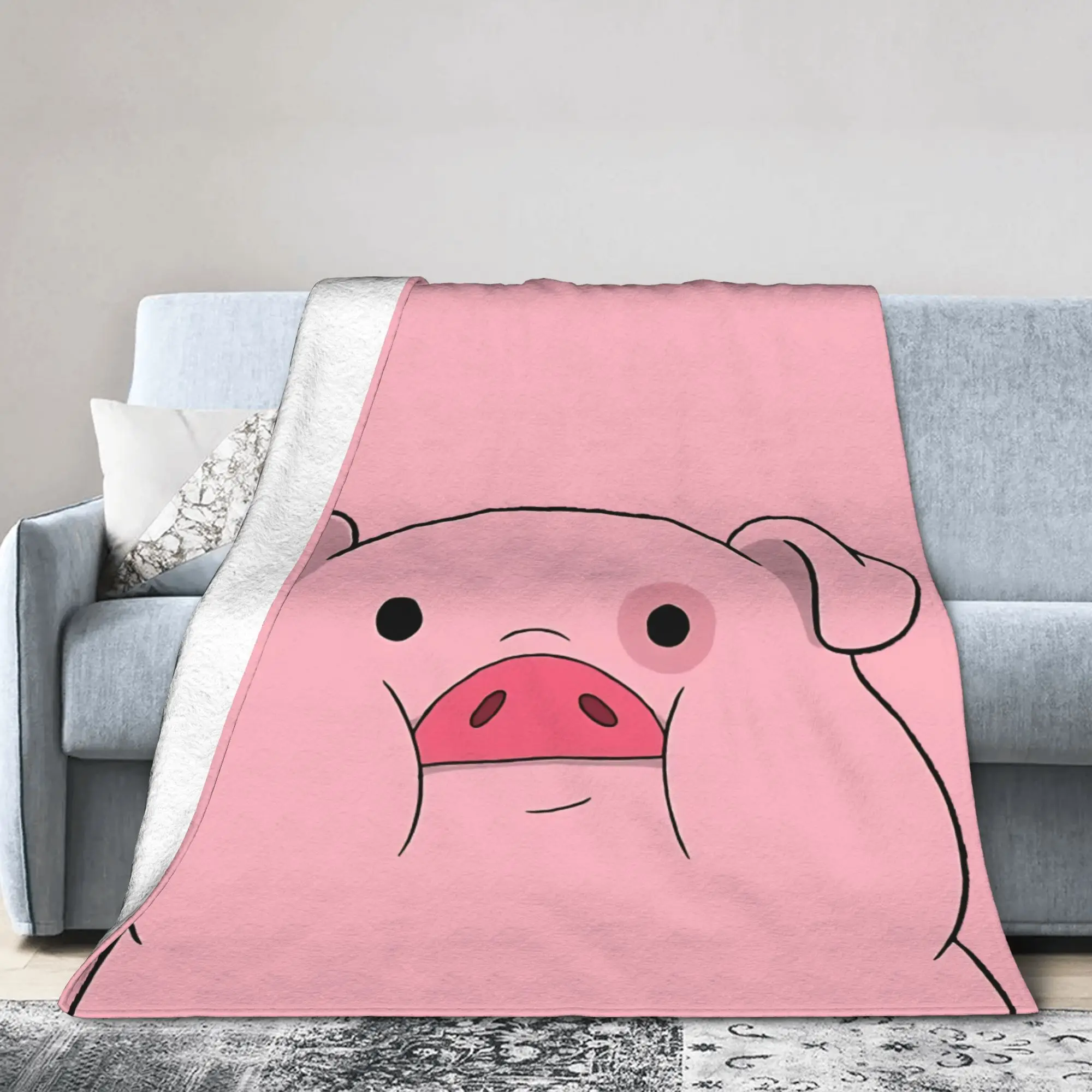 Coperte Pig Gravity Falls Coperte morbide e divertenti fuzzy per copriletto autunno/inverno