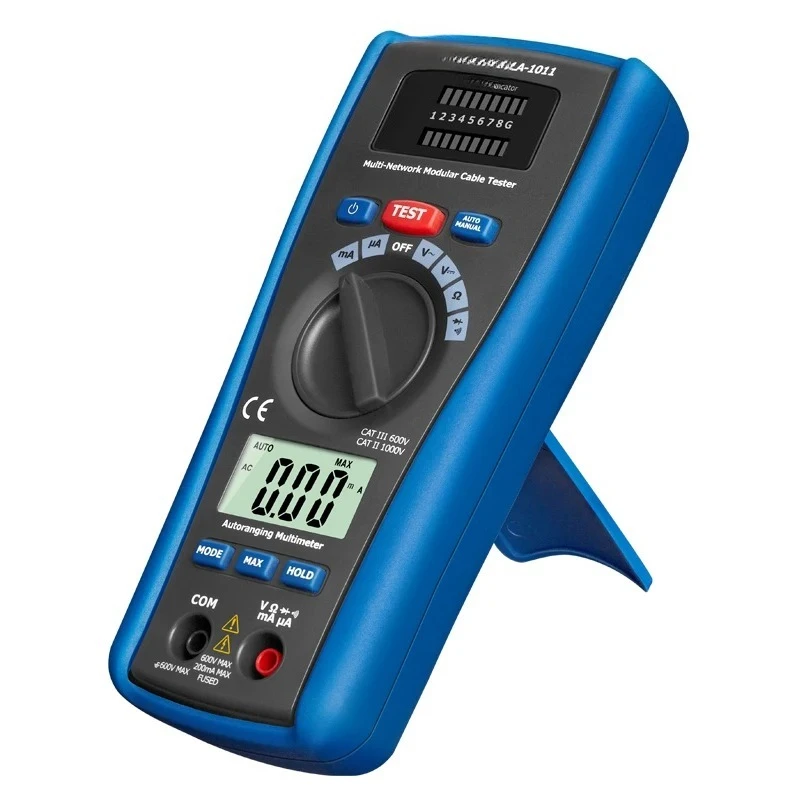 

2 in 1 Lan Tester and Multimeter Network Cable Finder RJ45 RJ11 LAN Cable Tester Networking Tool Network Repair Analyzers