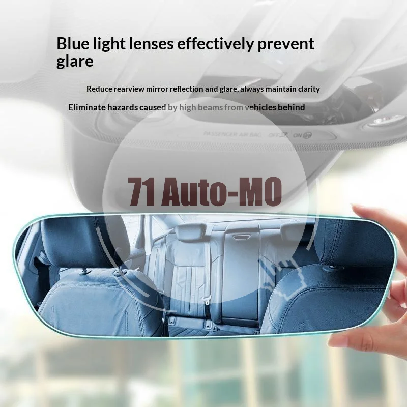 Wide Angle Convex Car Rearview Mirror Sun Visor Antiglare Velcro Fastening Glare Protection for Outdoor Driving