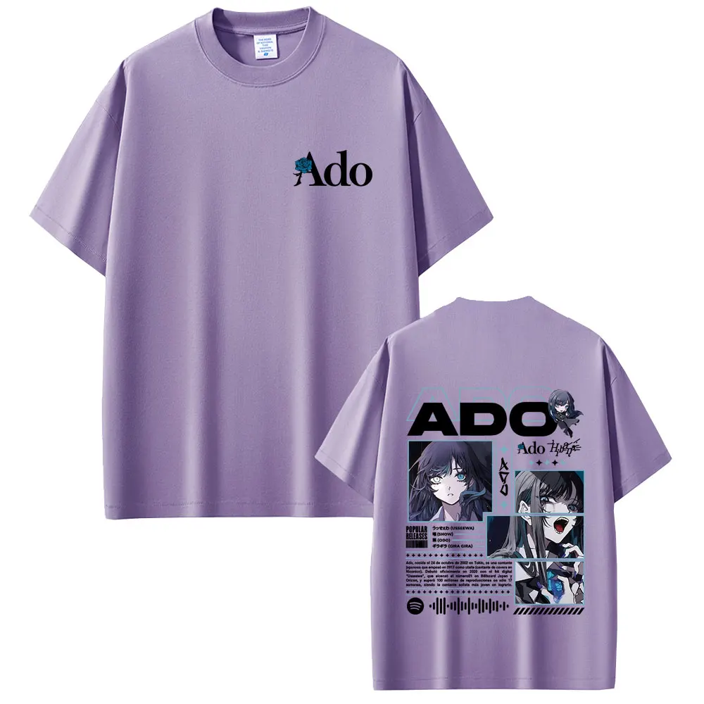Ado World Tour 2025 Hibana T-shirt Male Fashion Casual Soft Cotton