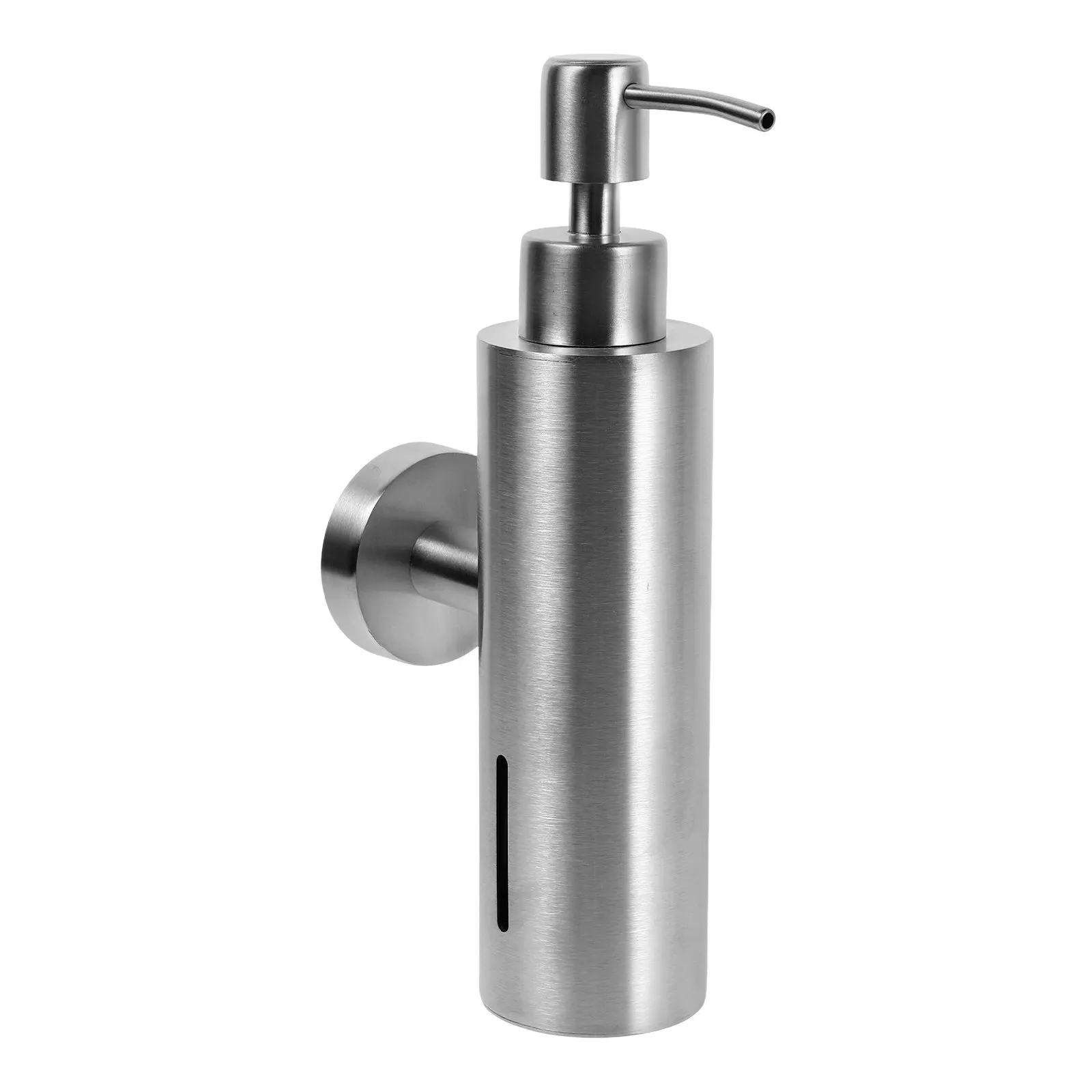 

304 Stainless Steel Wall Mounted Manual Soap Dispenser Refillable Hand Lotion Liquid Pump for Bathroom Kitchen Shower
