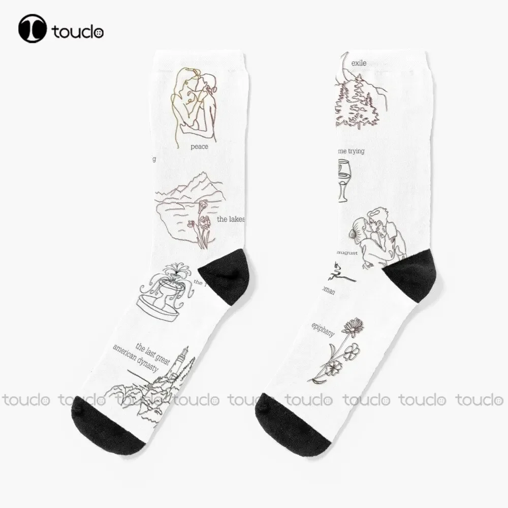 Taylor Folklore Album Collection Socks Socks For Men Personalized Custom Unisex Adult Teen Youth Socks 360° Digital Print