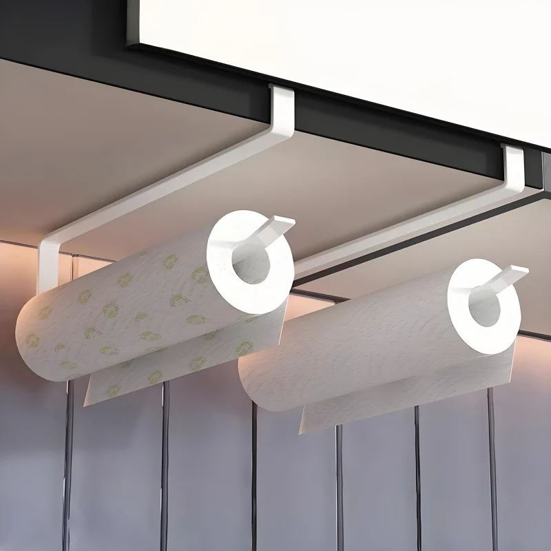 Porte-serviettes mural pour cuisine, solution au problème de manque de place pour ranger les mouchoirs, aucun perçage requis, porte-mouchoirs multifonctionnel