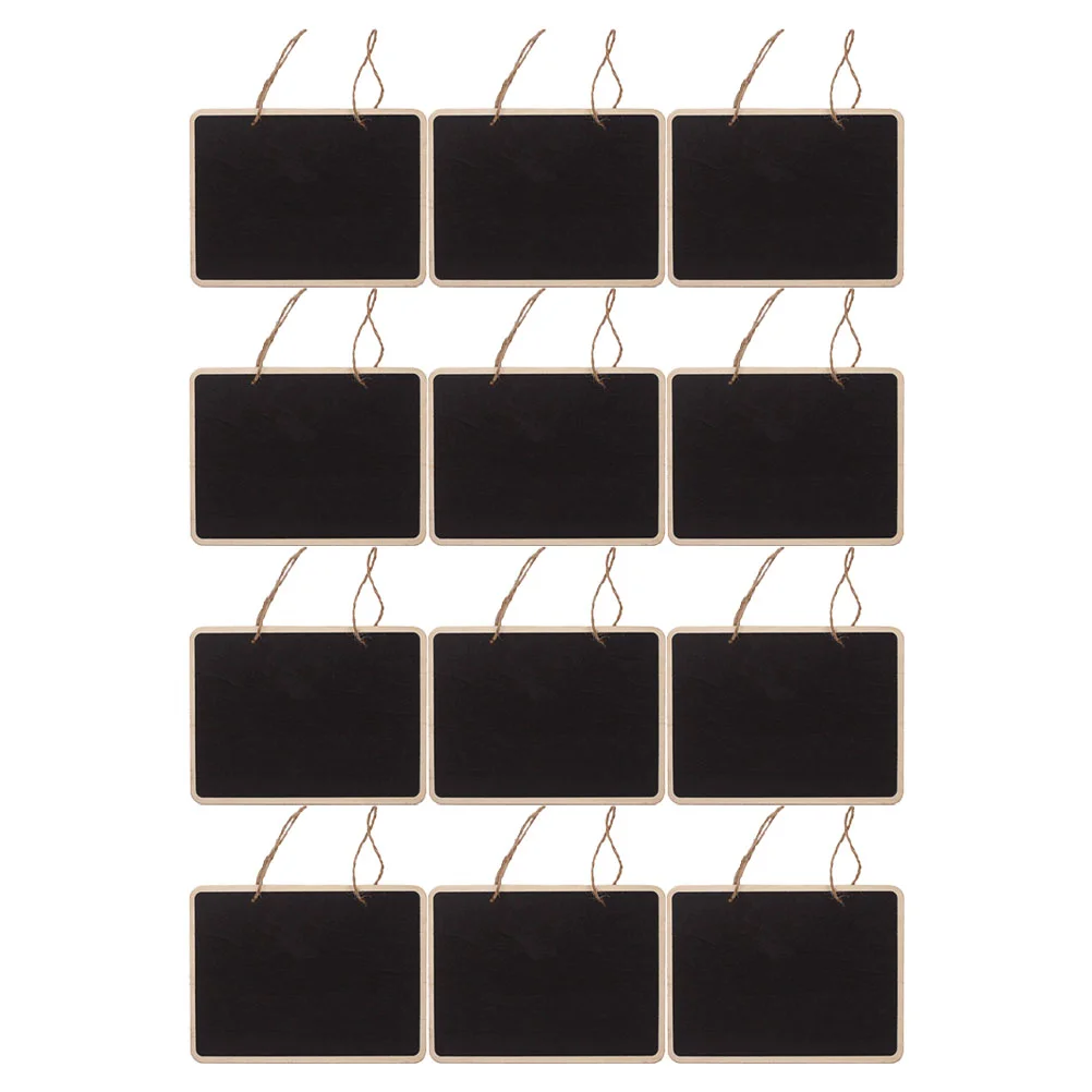 12 Pcs Small Chalkboards Plaque Wall Hanging Easel Stand Multi Purpose Wedding Kids Crafts Signs Decorative Menu