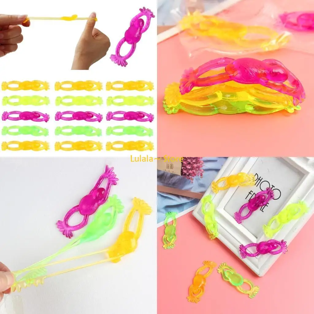 

Y4QA 10 шт., эластичная игрушка для лягушки, розыгрыш, непоседа, домашняя соревновательная семейная деятельность