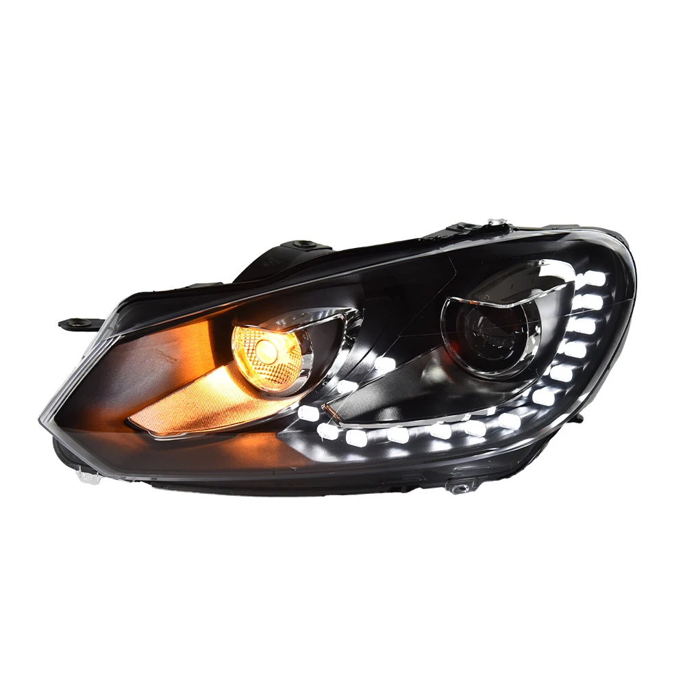 

ATV&UTVFor VW Golf 6 MK6 2009-2012 Auto Headlight Accessories Upgrade LED Teardrop Design Projector Lens with 6000k Color Temper