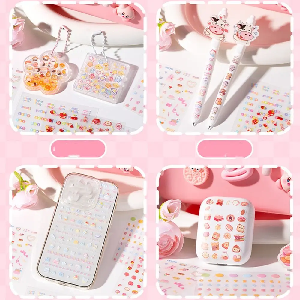 24 Uds nueva pegatina de uñas sin repetición DIY pegatinas de dibujos animados multifunción pegatinas de taza autoadhesivas para decoración de uñas
