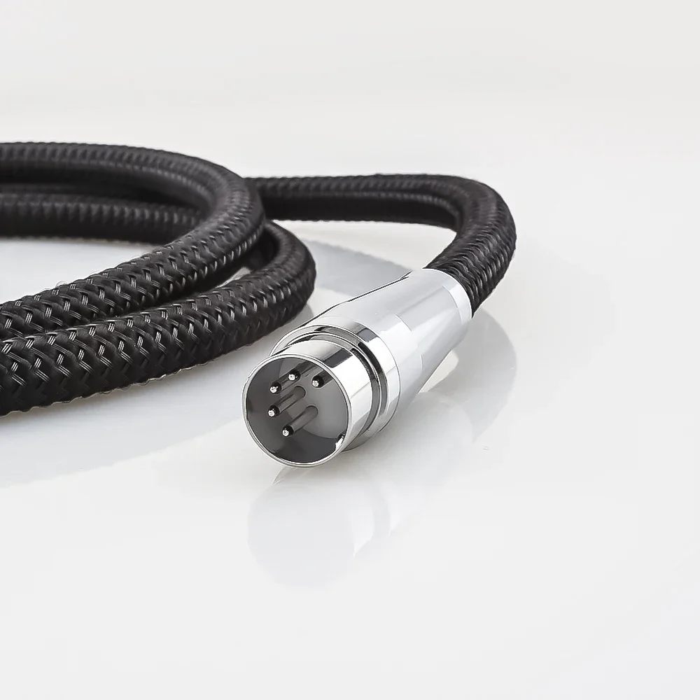 HI-End الفضة الصلبة النقية 5 دبوس DIN إلى DIN Hi-Fi ربط لـ Naim، Quad