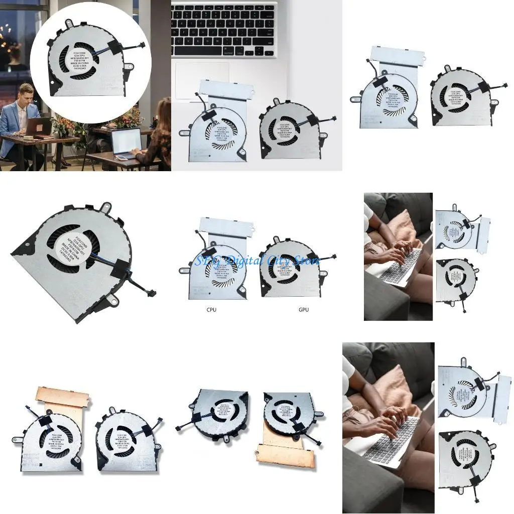 

U75B Laptop CPU GPU Radiator 5V 0.5A 4pin 4-wires for HP Omen 15-CE 17-AN 17-AN012DX