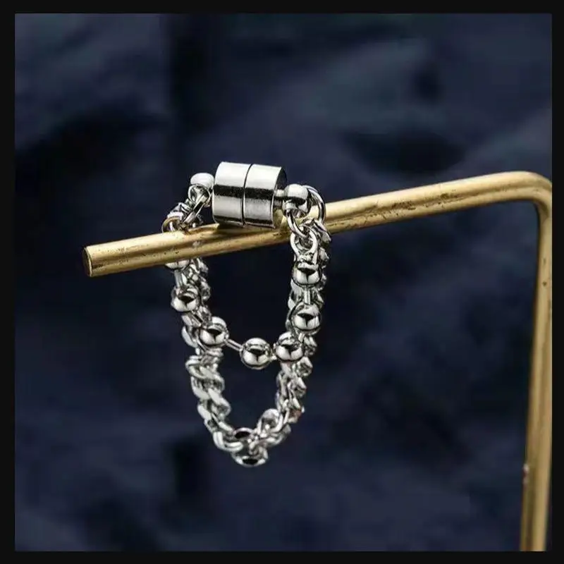 Trendy Magnetic Ear Cuff Double Layer Chain No Piercing Needed Minimalist Jewelry for Parties Daily Outings Gifts