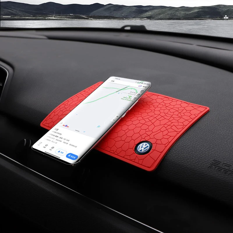 PVC Car Non Slip Mat Dashboard Phone Anti Slip Gel Pad  For VW Golf Amarok T5 Phaeton Teramont ID3 Tiguan T-Cross Passat Magotan