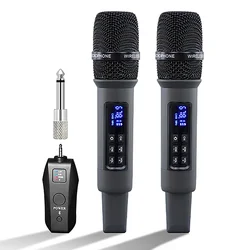 Wireless Microphone 2-channel UHF Professional Handheld Microphone For Party Karaoke Church Performance Meeting Stage Performanc
