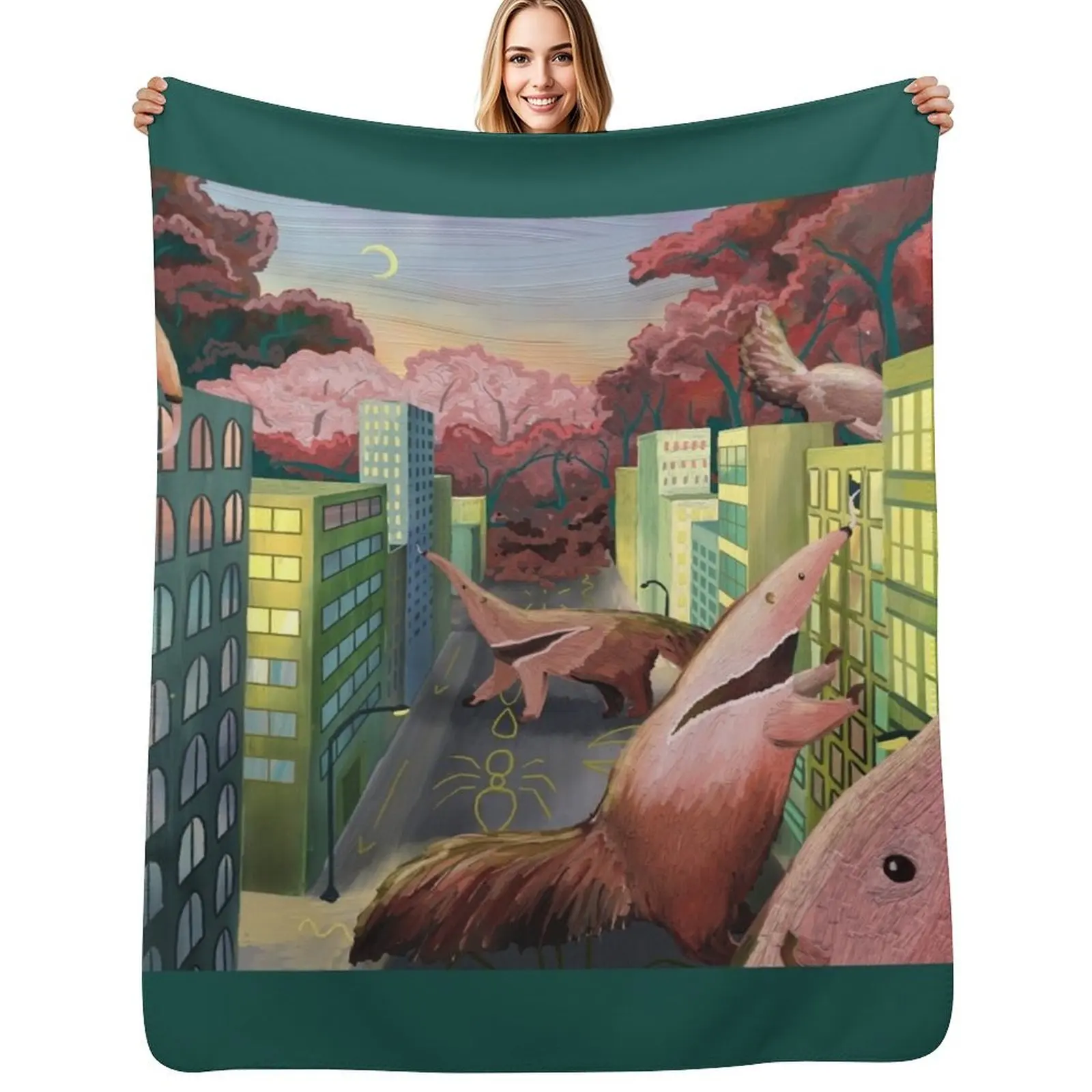 Age of Anteaters Throw Blanket All Season Lightweight Soft Blanket for Bed