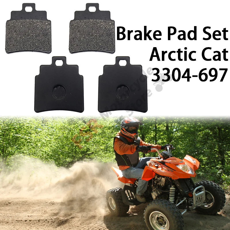 

2 pairs brake pads,Fits Arctic Cat 90 2X4 4 Stroke/DVX 150 250 300 2X4,P/N:3304-697